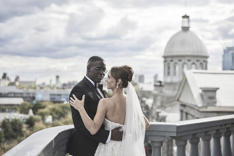 Wedding picture at the old port of Montreal.