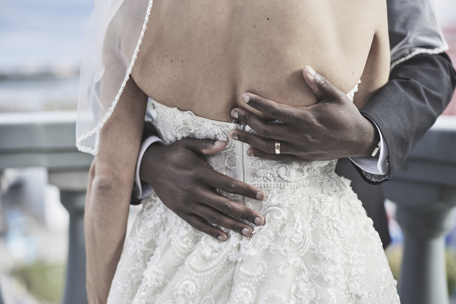 Wedding Couple cute moment.